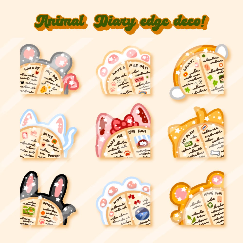 ✨스튜디오 단츄 시그니처 New 엣지데코✨

저번에 공개했던 부분의 나머지까지🫶 18개의 다양하게 꾸며진 다꾸 페이지로 먼슬리를 예쁘게 장식해보세요..!

다음에는 전체샷으로 돌아올게요💕