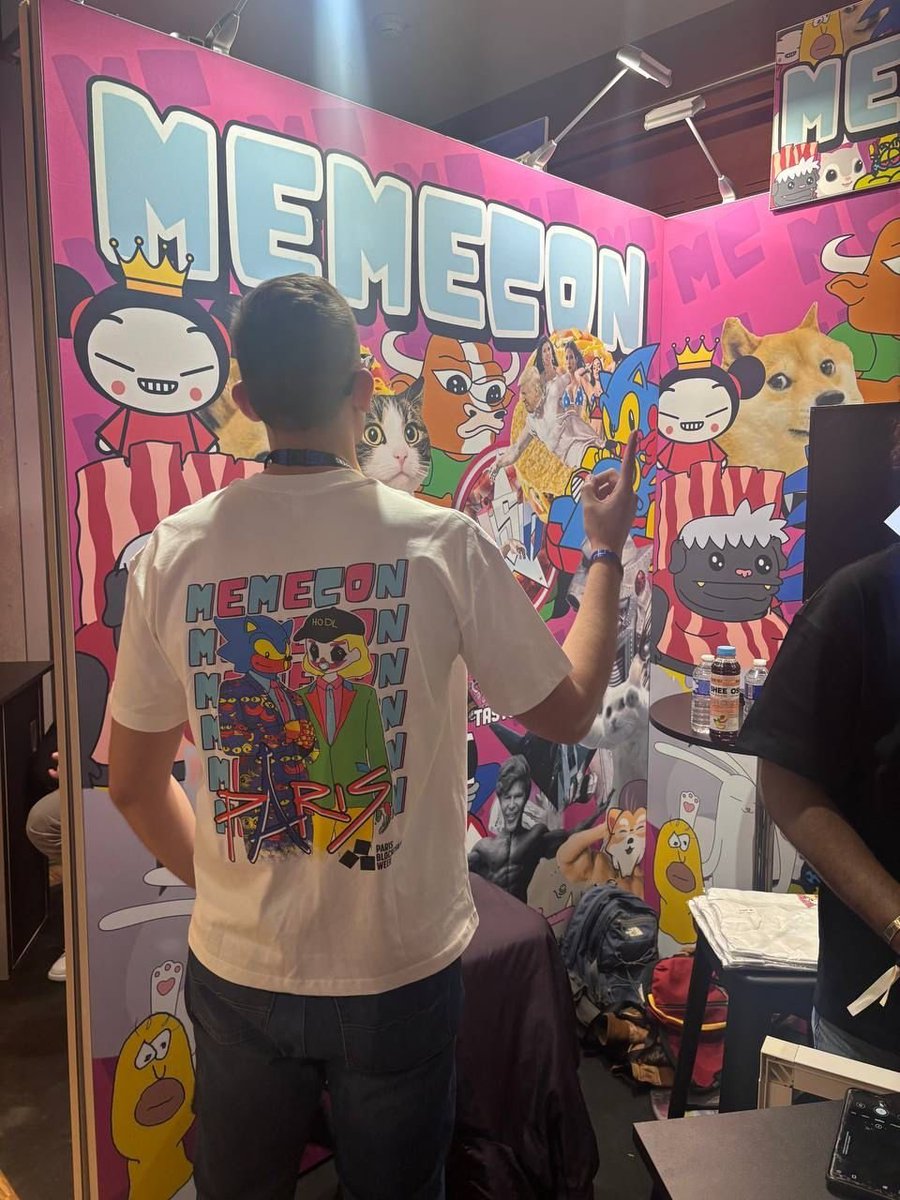 MetaFroggy_'s tweet photo. Last week at @signalweek was a BLAST 🚀

We killed it with my bro @D00DisHere 🥳

✅ MEMECON booth was the most degen + most visited
✅ 350 tees in collab with #BITCOIN #RETARDIO $SPX = 450 new followers + 396 on waitlist for Mint Meme
✅ Collabs cooking, real builders building
✅ Panel + workshop = memes, laughs, alpha
✅ VIP Ritz dinner 🍷
🇨🇳 You can now call me Ba Yu, thanks @MVenturesLabs 

DON’T FADE IRL EVENTS 🫡

@NFCsummit is next, Don't Fade it!
