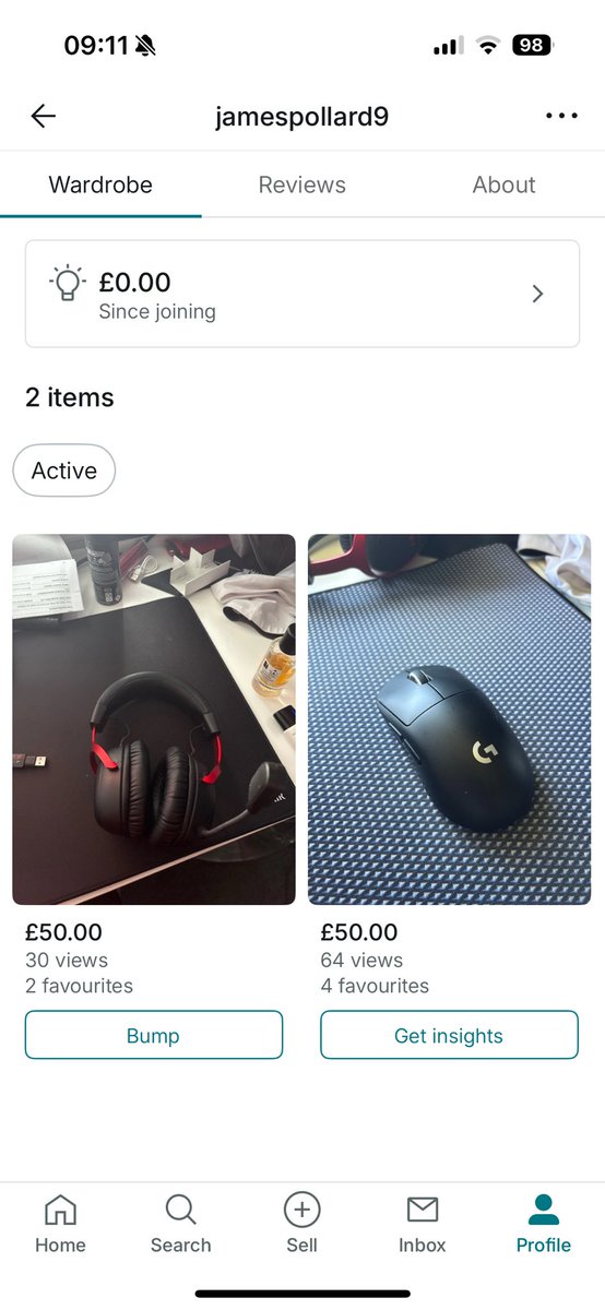 SELLING DM ME - £50 each 
-Cloud 3s Good Condition
- Logitech Superlight Good Consition