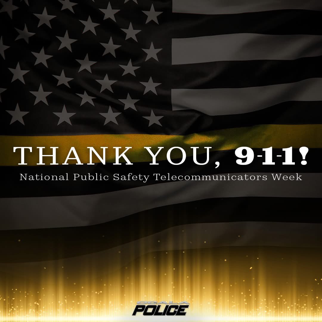 We want to express our immense gratitude to our 9-1-1 Communications team and recognize them for the hard work they do every day. Our 9-1-1 Communications team is an essential component of public safety, serving not only the Ocala Police Department but also Ocala Fire Rescue.
