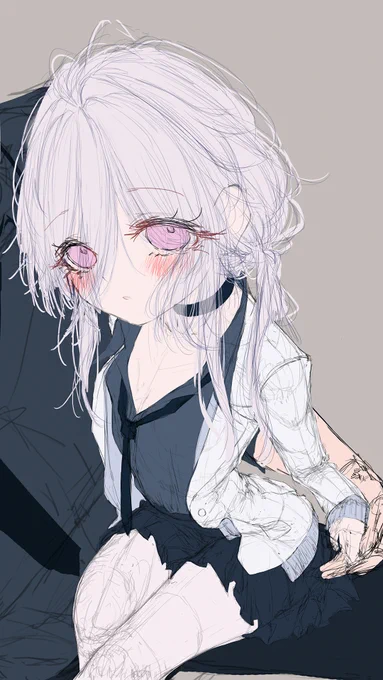 今週の進捗も少なかった...すみません。゜(゜'ω`゜)゜。 この角度のポーズは難しいでした、後輩くんの体も描き直しが必要です 来週くらいでラフ色塗りにできるでしょうか..._(:зゝ∠)_
