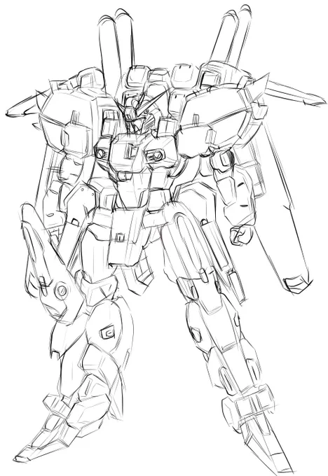 1年前の模写です先日のCGがpixivでランキング入りしましたありがとうございます#ガンダムセンチネル#EX_Sガンダム#模写 