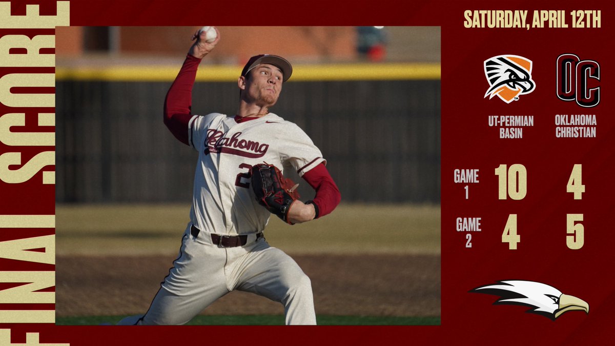 OC splits their Saturday doubleheader with UT-Permian Basin! They will look for a series win today at 1:00 in Odessa! #TalonsUp
