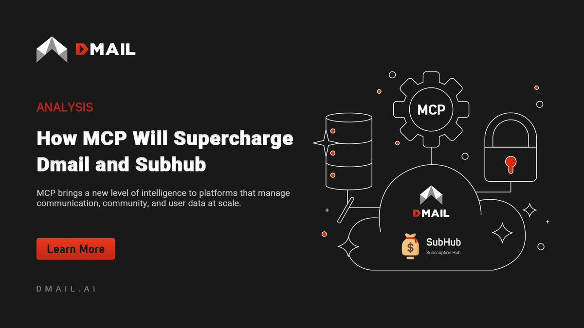 king_wire95757's tweet photo. #AI that learns, evolves, and executes.

With the Model Context Protocol (MCP), @Dmailofficial is redefining Web3 communication — transforming it.
Enhanced, intuitive user experiences.
Discover how it works: https://t.co/fAlKQtwJDc…

#MCP #Web3 #AI #DmailNetwork #DMAIL https://t.co/lvYk6Gt29k