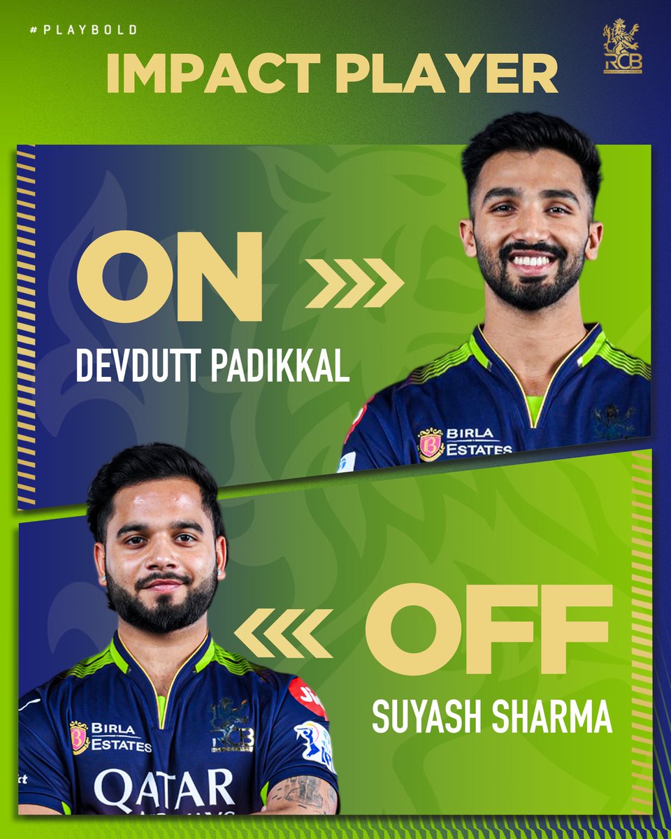 DDP averages 55 against our hosts. And… we’ve brought him on! 👊

#PlayBold #ನಮ್ಮRCB #IPL2025 #RRvRCB