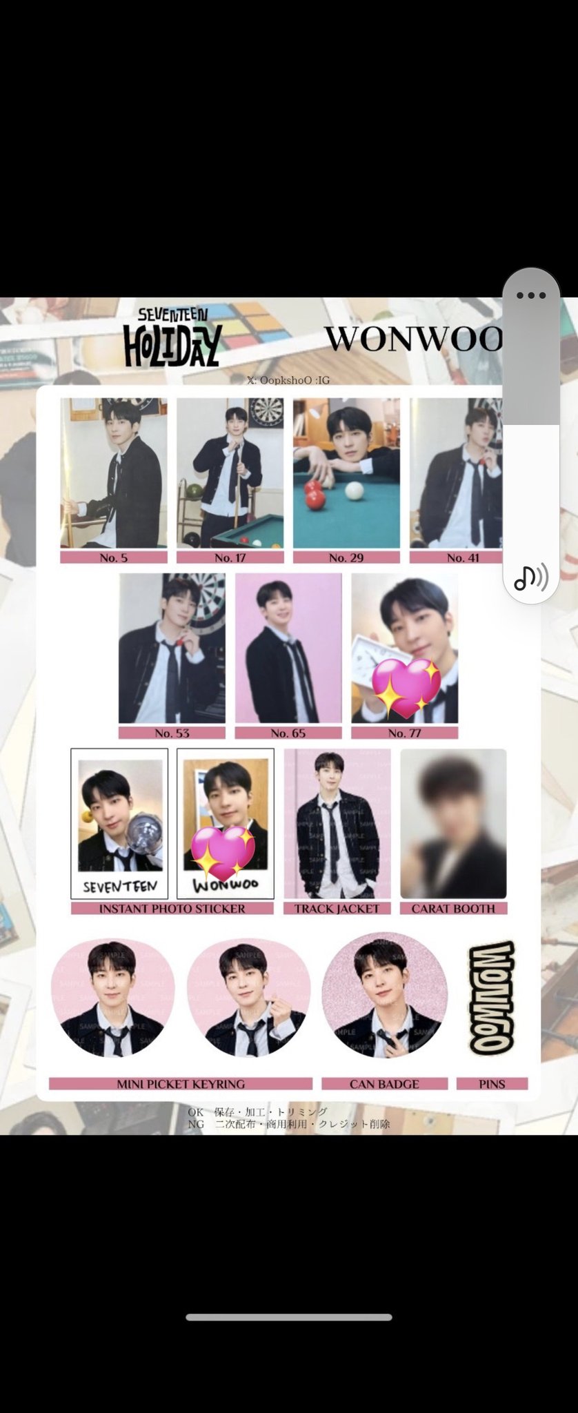 SEVENTEEN HOLIDAY セブチ ミンギュ インスタントフォト② SEVENTEEN HOLIDAY セブチ ミンギュ インスタントフォト②