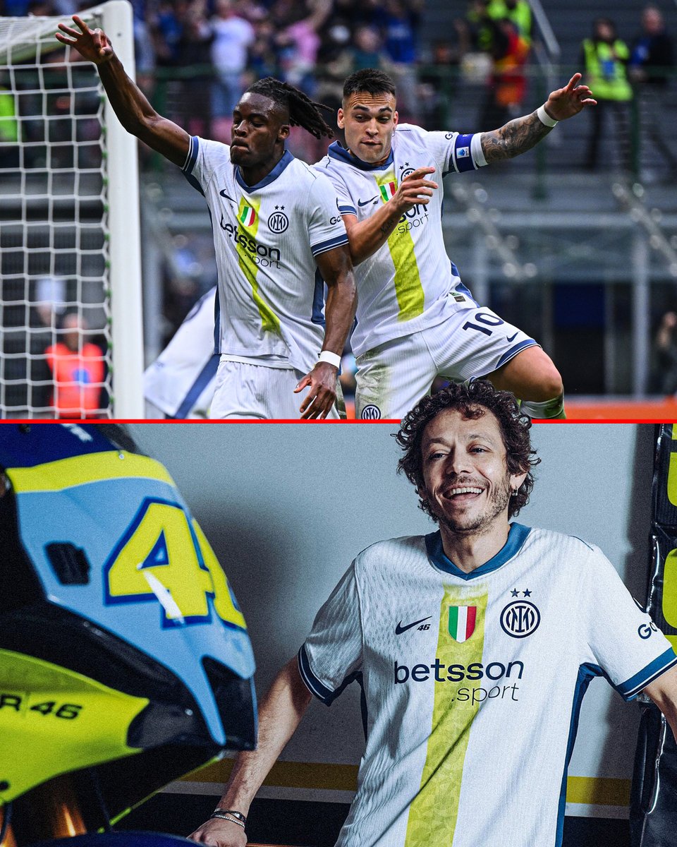 Inter Milan wore this special Valentino Rossi inspired shirt this weekend to celebrate the legendary MotoGP rider's 46th birthday and love for the football club 💛💙🇮🇹