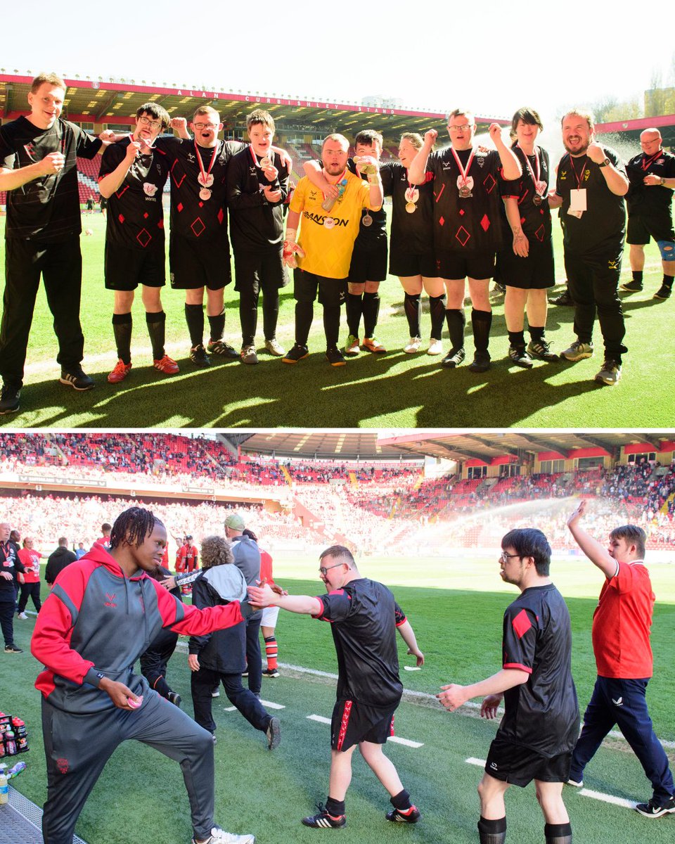 DSAInfo's tweet image. A group of footballers from Lincolnshire who have Down's Syndrome had an experience of a lifetime when they got to play an integral part of a professional matchday and play in front of their heroes @LincolnCity_FC.

The Lincoln City DS Active team travelled to London on Saturday