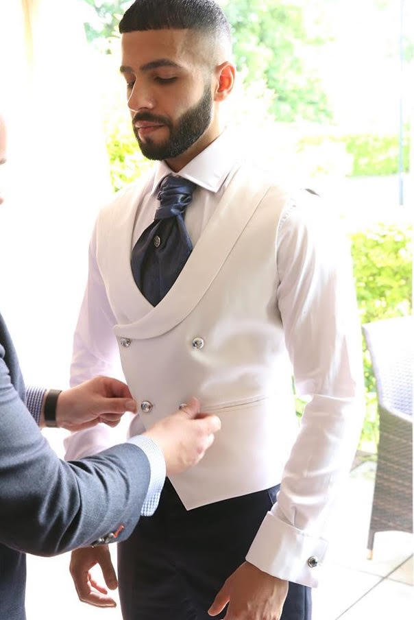 HandTailoredUK's tweet photo. "Get ready to say 'I do' in style! Book early &amp; save on our custom bespoke wedding attire with 20% off. Don't miss out on this incredible offer! Limited time only. #weddingattire #bespokefashion #discount"

Image of Samir &amp; Bride 

#CustomWeddingAttire #BookEarlySave #Bespoken https://t.co/4qGSiMkgSE