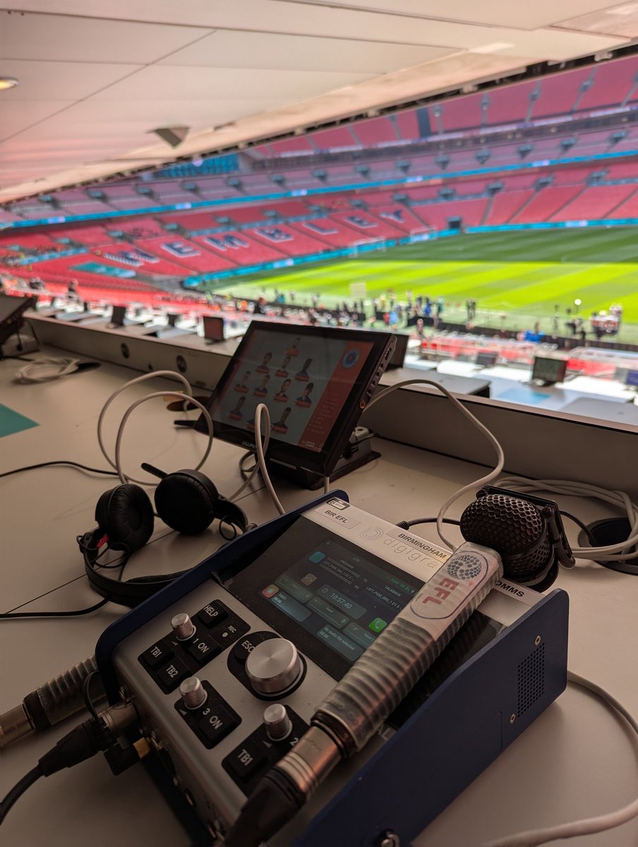 Set up at Wembley nice and early, the calm before an almighty storm. Soon 50,000 Blues fans will descend the terraces. Privileged to bring live commentary from the national stadium on Blues+ from 2:45pm.