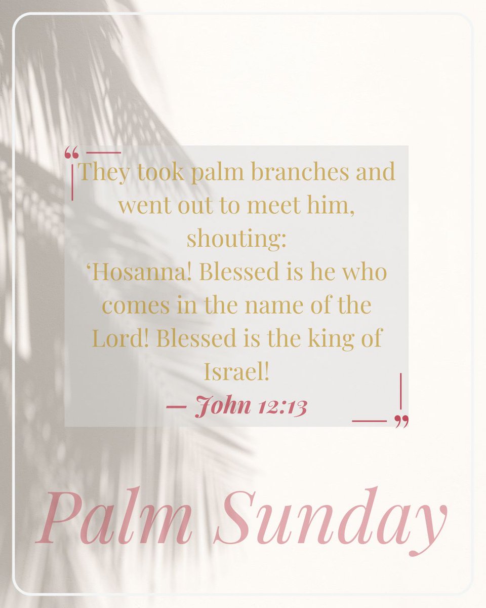 MaElviraSalazar's tweet photo. On this Palm Sunday, we remember Jesus’ triumphant entry into Jerusalem, marking the beginning of Holy Week—a time for reflection, faith, and hope.

May these days bring us peace and draw us closer to our values and our families. Blessings to all! 🙏 https://t.co/tRTjF15Wdp