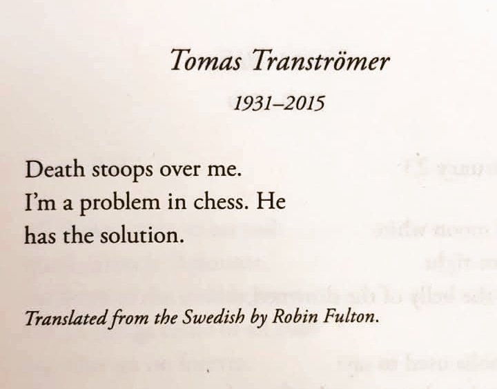 Tranströmer for #smallpoemsunday