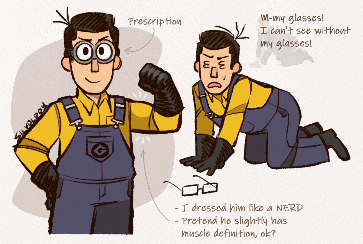 silvoldoy's tweet photo. Been seeing some fabulous humanized minion designs n I wanted to try my hand at it :) By NO means am I a character designer tho... #minions https://t.co/rQw5u05tFq