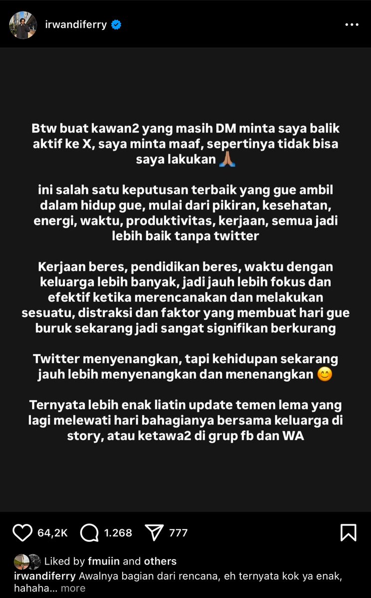 galpratama's tweet photo. Ide menarik. Saatnya deactive 🍽️ https://t.co/XfELSQinMK