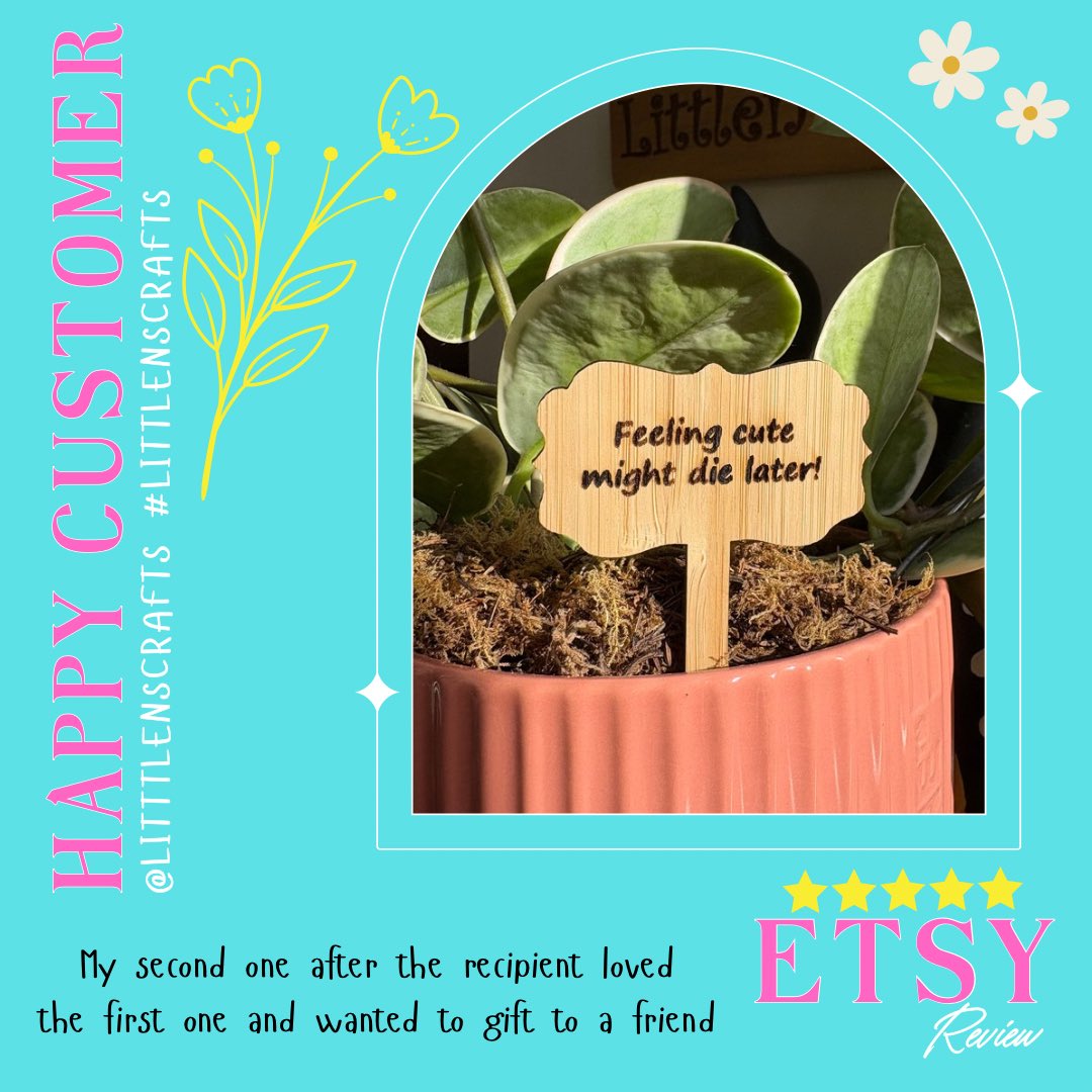 LittlensCrafts's tweet photo. Etsy review of my bamboo plant markers πͺ΄
Thank you for leaving a review π₯°
#EtsyUK #EtsyReview #HTLMP #TheCraftersUK #UKMakers #CraftBizParty https://t.co/YAUB8tQkXJ