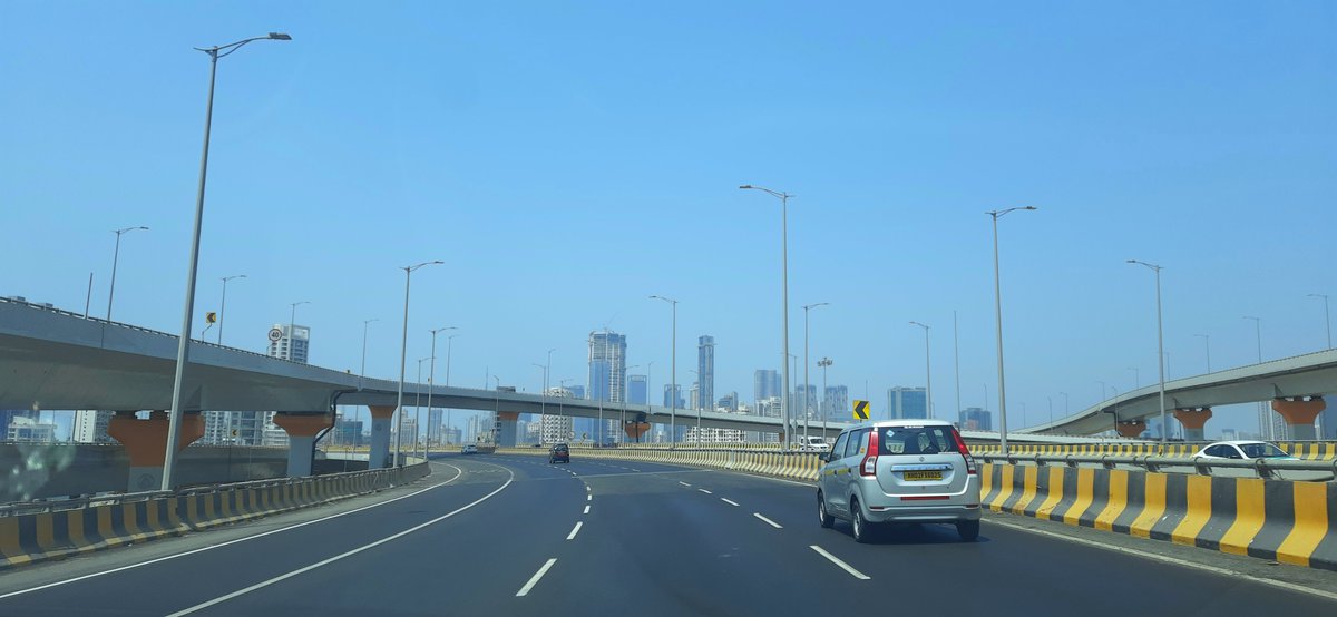 Sahilinfra2's tweet photo. Mumbai coastal road 
Turns out I never took pics of the road after it was opened 😜. So some Sunday morning pics from my side https://t.co/3zW0xYjbJ4