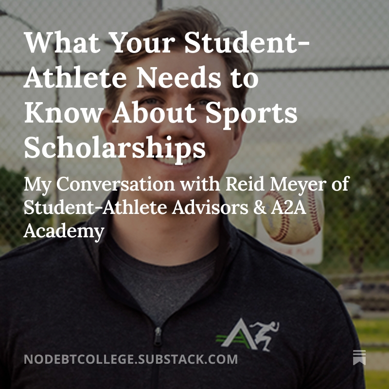 If you have a student-athlete who would like to play their sport in college, you don't want to miss this conversation: open.substack.com/pub/nodebtcoll…