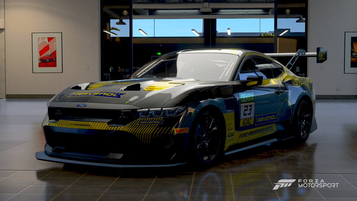 Bhattman21's tweet photo. Here is my 3rd iteration of the 2025 HRT @hauptracingteam GT3 DTM
Filename: #23 HRT CARBON
Add widebody for best results.
@ForzaMotorsport
@ForzaHorizon
@Turn10Studios
#Fordperformance #mustang #GT3 #dtm #pirelli #ravenol #forzapainter #forzashare #gaming #XboxSeriesX https://t.co/I1yYcfS5n8