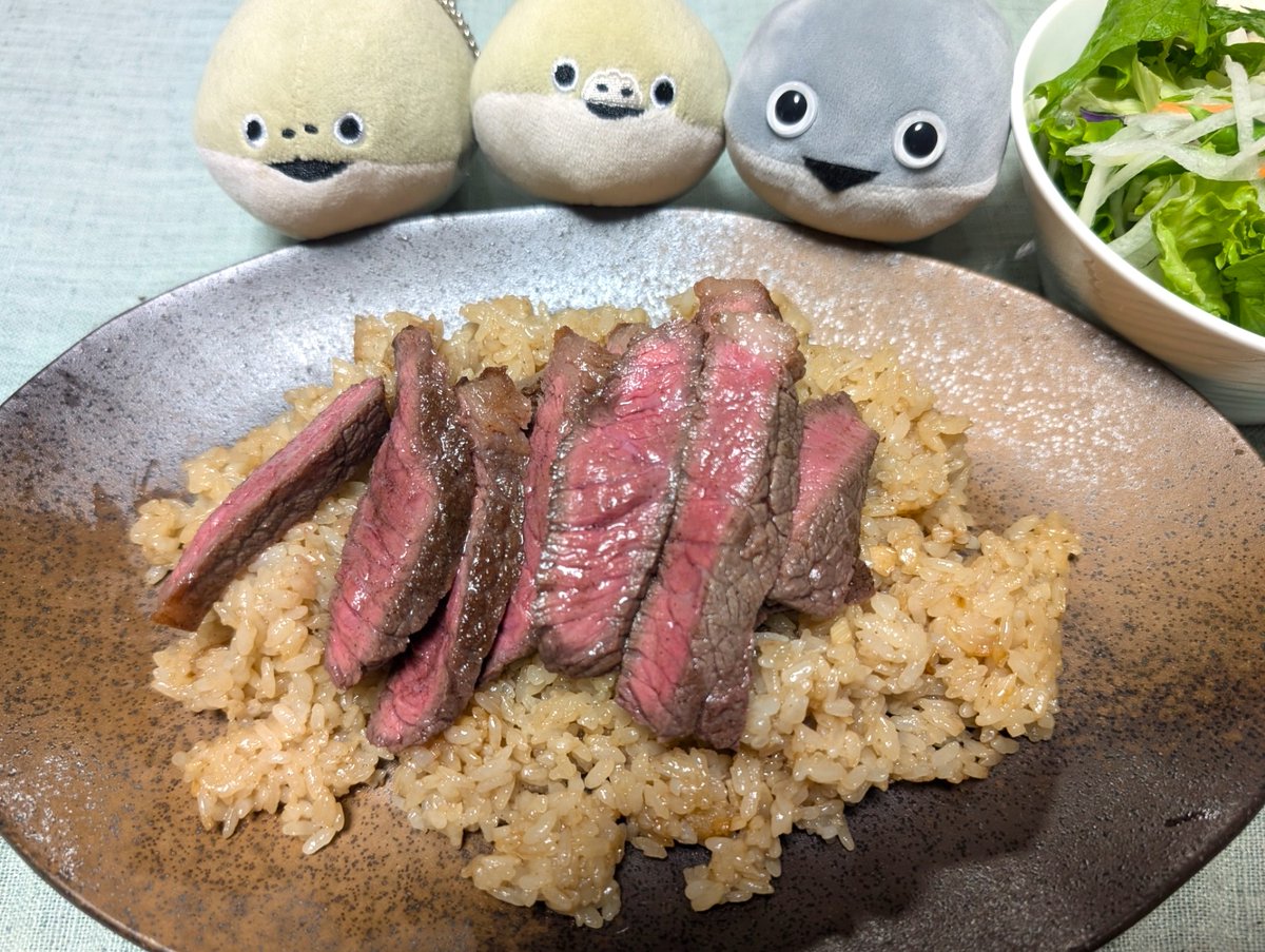 ohka_kamijo1023's tweet photo. いつものおにく✨
物価高だが国産牛ステーキ肉が100g398円はかなりお買い得だったわいwww
ちな横の生野菜は結構ギッチギチに入っております…野菜をもっと取る為には野菜スープとかも欲しい所なんだけどねぇ^^;;;;
オルドビスチーム達にも意見を聞かねば…ww
#まめぴす
#虚無魚バスピ https://t.co/sxKsep00gr
