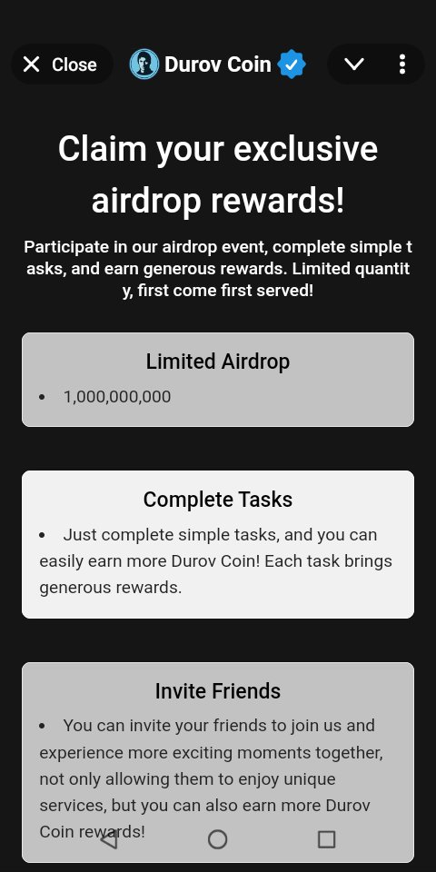 IfiriVictor's tweet photo. Durov Coin airdrop officially launched! Join now to grab your rewards! https://t.co/kULHmqoGmn https://t.co/jQOjddpeQU