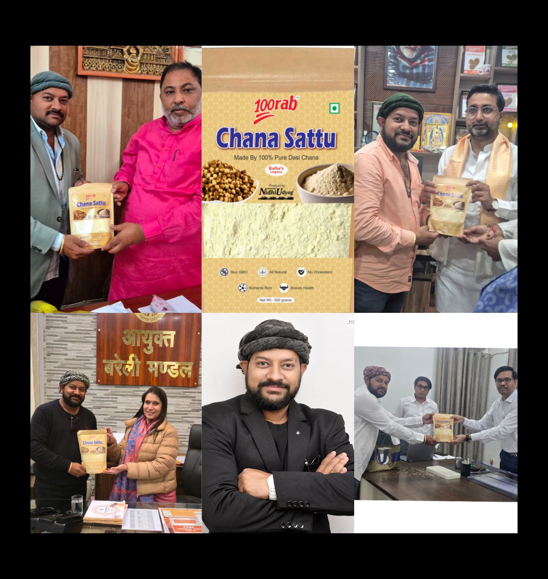 100rabmittal's tweet photo. Proud Moment for Ballia! अब बलिया बना पहचान – चना सत्तू और #100Rab ब्रांड के रूप में!
• चना सत्तू को बलिया से #ODOP (One District One Product) में स्थान
• बलिया का पहला रजिस्टर्ड ट्रेडमार्क ब्रांड – #100RAB
• अब @amazonIN और @Flipkart पर उपलब्ध
• 2023 और 2024 में लगातार @UPGovt के #UPInternationalTradeShow में बलिया का प्रतिनिधित्व
• @UP_ODOP, @pmegp, @minmsme, @startupindia India जैसी सरकारी योजनाओं से मिली रफ्तार
इस सफर की नींव रखी:
• पूर्व DM @SaumyaIas @CommissionerBa1 मैडम ने
• मार्गदर्शन दिया पूर्व CDO प्रवीण वर्मा सर ने
• आगे बढ़ाया पूर्व DM रवींद्र कुमार सर ने
• आज सहयोग दे रहे हैं वर्तमान @dmballia प्रवीण कुमार लक्षकार सर
• वर्तमान CDO #ओजस्वी_राज_सर का विशेष आभार व्यक्त करते हैं, जिनके निरंतर सहयोग और मार्गदर्शन से यह यात्रा और अधिक सशक्त हो रही है।
• प्रेरणा बनी पूर्व SP #श्री_देव_रंजन_वर्मा_सर की सोच,
जिन्होंने चुनाव के दौरान ग्लूकोज़ की जगह सत्तू का वितरण करवा कर न सिर्फ पोषण को प्राथमिकता दी, बल्कि बलिया के लोकल उत्पाद को सम्मान भी दिलाया।
हम आभारी हैं बलिया के जनप्रतिनिधियों के:
• माननीय मंत्री श्री @dayashankar4bjp जी (परिवहन मंत्री, विधायक – बलिया नगर)
• राज्य मंत्री श्री @danishazadbjp जी
निधि उद्योग और #100RAB का संकल्प है –
"बलिया को आत्मनिर्भर और वैश्विक पहचान दिलाना!"
#Sattu #ODOP #Ballia #100RAB #NidhiUdyog #ProudMoment #MakeInIndia #PMEGP #StartupIndia #UPGovt #MSME #BalliaDevelopment #SourabhAgrawalballia #Entrepreneurship
@CMOfficeUP @MoHFW_INDIA @WHO @DyCMGofup @dmballia @ZeeNews @InfoDeptUP @ABPNews @BBCHindi @CNNnews18 @PTI_News @pmg_varanasi