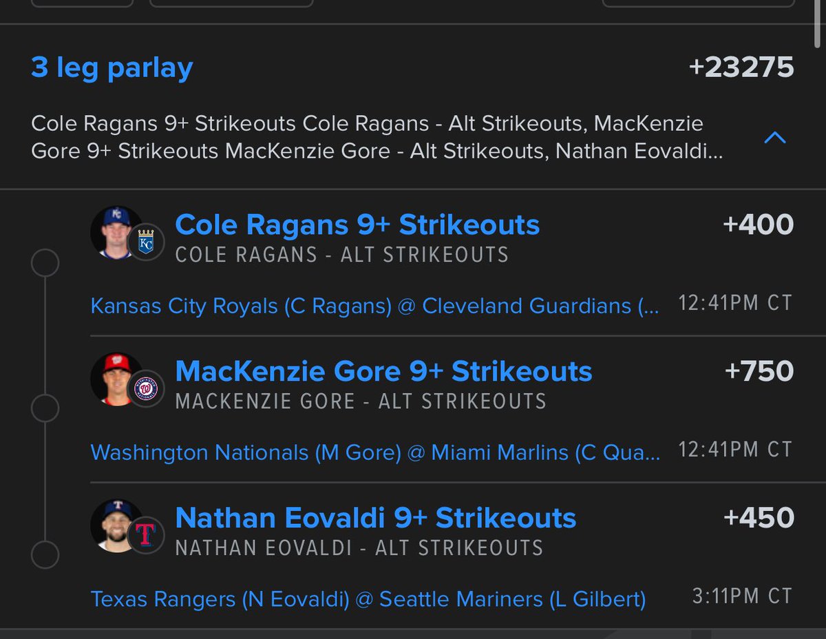 BMA_BETS's tweet photo. Couple of strikeouts lays ✍️
#gamblingx https://t.co/TRviDtpuJH
