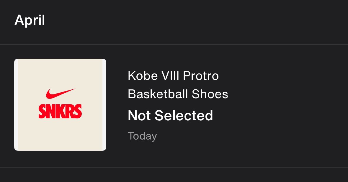 LososWay13's tweet photo. Damn Nike, not even on my Birthday I can get a SNKRS W. https://t.co/BI1HsS8Tsj