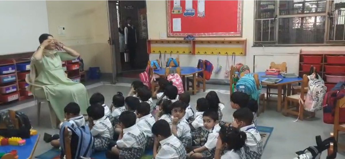 pallavi_singh4's tweet photo. 1st day, 1st week, full of tender moments &amp; tiny tears! Our little stars began with teary eyes but are now all smiles. #interactiveactivities to #storysessions, it’s been a joyful start to a beautiful journey!#NewNursery @ashokkp @y_sanjay @pntduggal @ShandilyaPooja @anupmauppal7 https://t.co/DJUUdvatpr