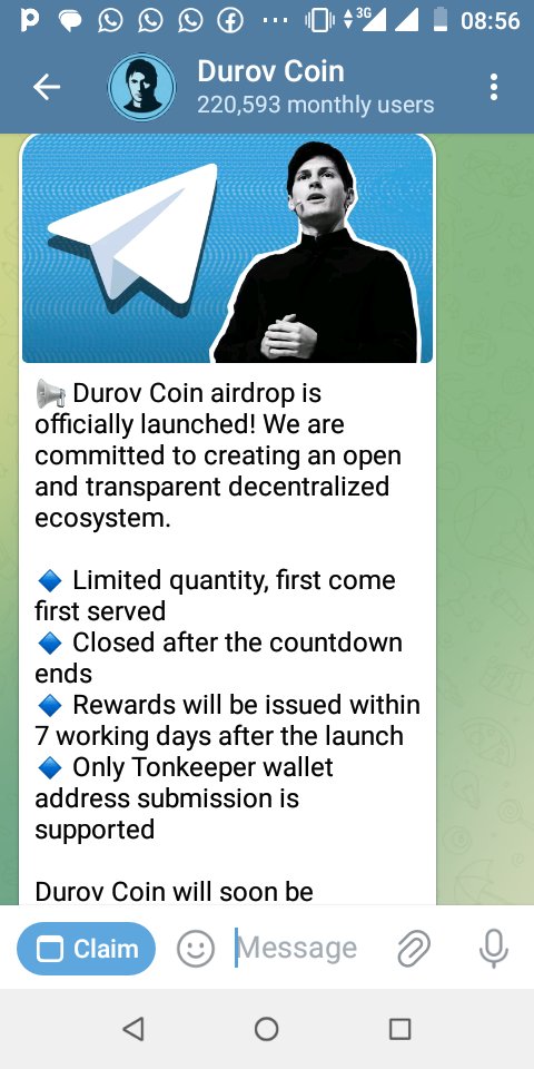 Durov Coin airdrop officially launched! Join now to grab your rewards! 2tg.top/6wZXY0_xivfav?…