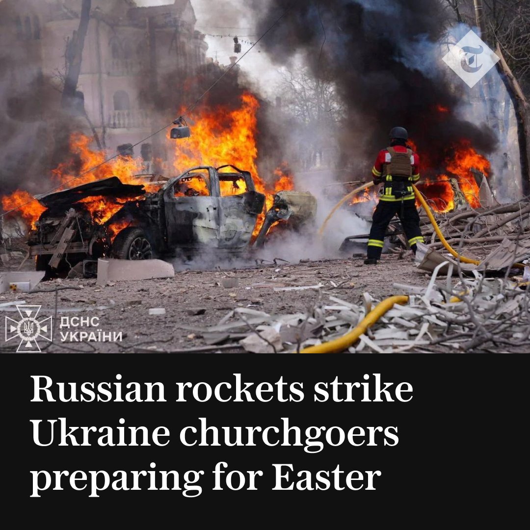 Telegraph's tweet image. 🔴 ‘Absolute evil’ to target people on Palm Sunday, one of the biggest days in Orthodox calender

Read more: telegraph.co.uk/world-news/202…