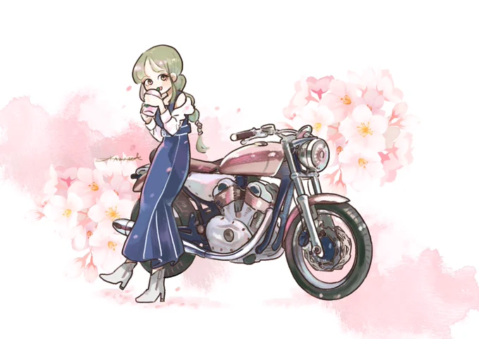 もうお花見ツーリングした?#YAMAHA #sakura  XS-V1 