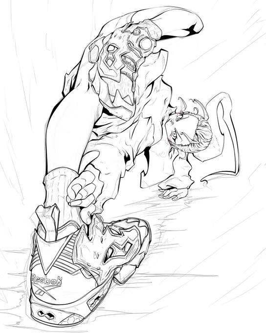Reebok PUMP FURY線画完了!!
スニーカーイラスト新作制作中ですが、久々のポンプフューリーは描くのがなかなか難しい( ;`Д')
なんとか明日完成出来るように頑張ります( *'艸`)
#スニーカーイラスト
#線画 