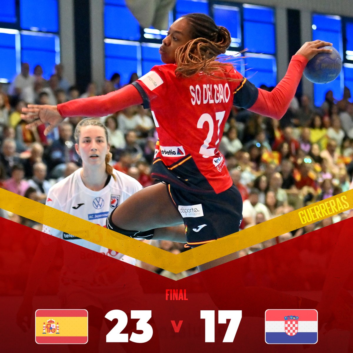 RFEBalonmano (@rfebalonmano) on Twitter photo 🏆 Campeonato del Mundo 2025
📌 Eliminatoria (Vuelta)
🏟 Polideportivo Ciudad de Algeciras🇪🇸
⏱ 60' - Final
🆚 España 🇪🇸 23:17 🇭🇷 Croacia
📺 <a href="/teledeporte/">Teledeporte</a>
🖊️ ¡NOS VAMOS AL MUNDIAL! ¡ENORMES NUESTRAS #Guerreras!
➡️ <a href="/aytoalgeciras/">Ayto. de Algeciras</a> | <a href="/diputacioncadiz/">Diputación de Cádiz</a> | <a href="/MancomunidadCdG/">Mancom.C.Gibraltar</a> | 🏆 Campeonato del Mundo 2025
📌 Eliminatoria (Vuelta)
🏟 Polideportivo Ciudad de Algeciras🇪🇸
⏱ 60' - Final
🆚 España 🇪🇸 23:17 🇭🇷 Croacia
📺 <a href="/teledeporte/">Teledeporte</a>
🖊️ ¡NOS VAMOS AL MUNDIAL! ¡ENORMES NUESTRAS #Guerreras!
➡️ <a href="/aytoalgeciras/">Ayto. de Algeciras</a> | <a href="/diputacioncadiz/">Diputación de Cádiz</a> | <a href="/MancomunidadCdG/">Mancom.C.Gibraltar</a> |
