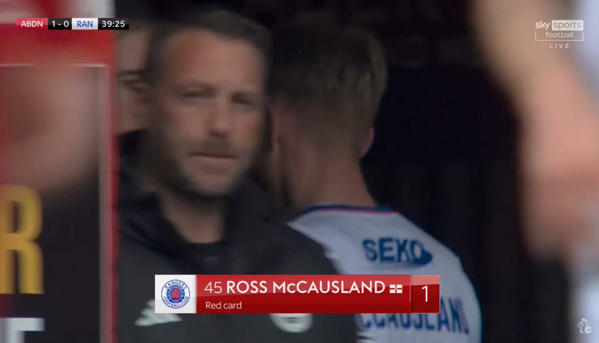 🟥Red Card Rangers

McCausland is away for an early shower so he can make it back to Celtic Park in time for the Title Party🍀🍾⏳️