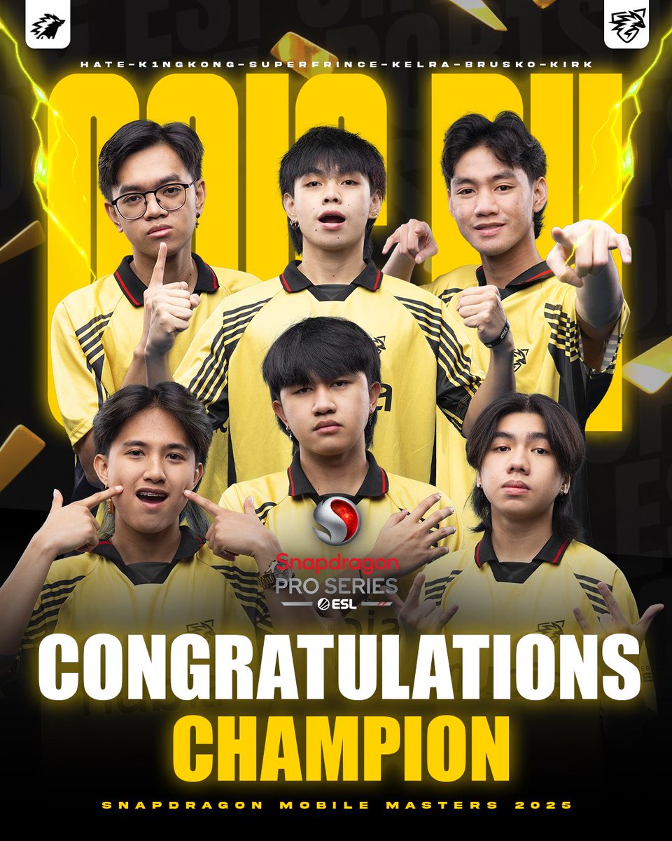 onic_esports's tweet photo. Champions of Snapdragon Mobile Masters 2025 โ ONIC PH reigns supreme! ๐โก๏ธ
Congrats from ONIC ID to ONIC PH โ you made us all proud! One big family, one big win!
Big thanks to all our Sonic for being with us every step of the way! ๐๐ค
#GOONIC #ItsONICTime https://t.co/BsBXieiWpM