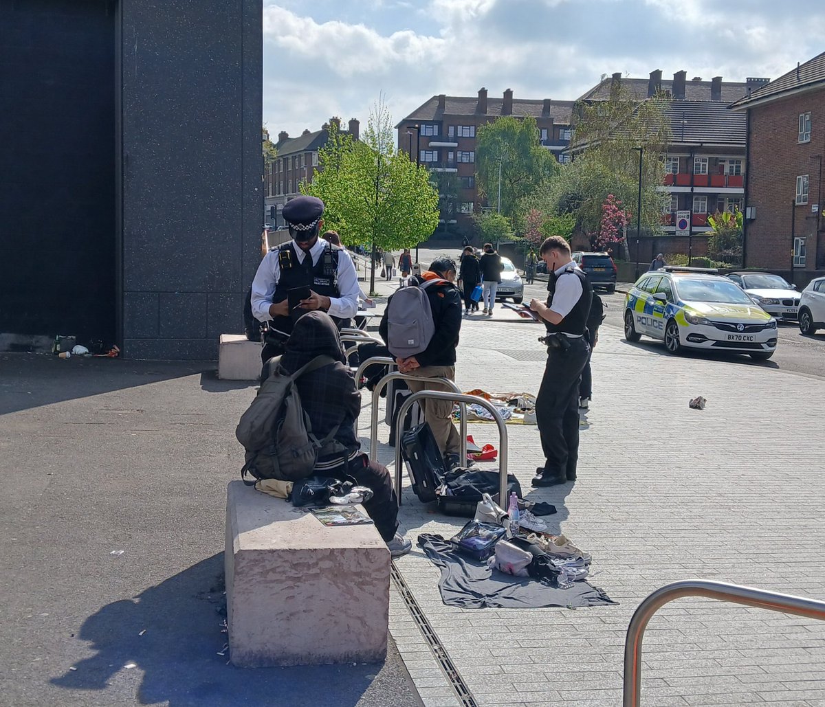 MPSLambethNW's tweet image. #NineElms

Responding to concerns about illegal street trading. We attended Pascal Street, SW8. Several persons reported and counterfeit goods seized. One male arrested for possession of Class A drugs ^Insp Watson