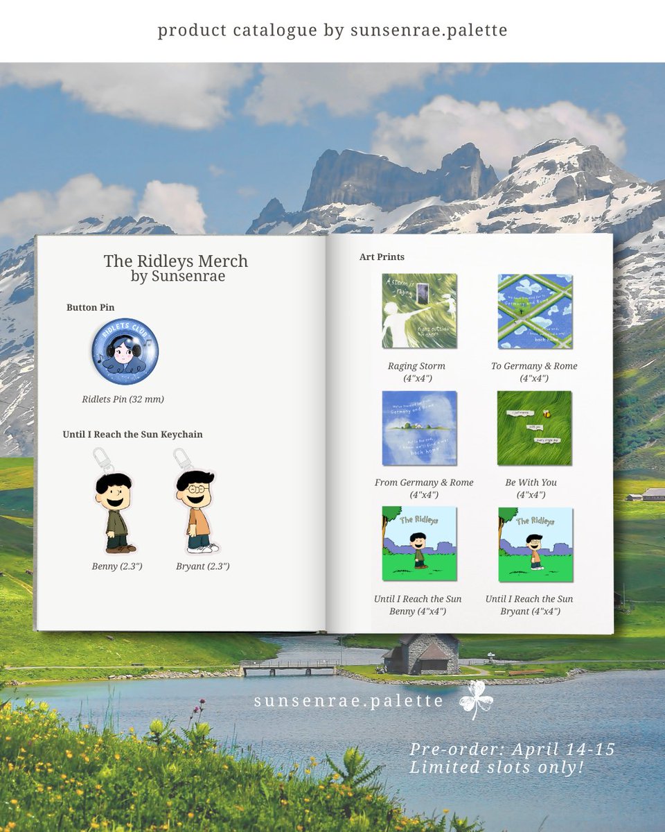 𝗧𝗵𝗲 𝗥𝗶𝗱𝗹𝗲𝘆𝘀 𝗠𝗲𝗿𝗰𝗵 𝗯𝘆 𝗦𝘂𝗻𝘀𝗲𝗻𝗿𝗮𝗲 🍀

𝗣𝗿𝗲-𝗼𝗿𝗱𝗲𝗿𝘀 𝗮𝗿𝗲 𝗼𝗽𝗲𝗻 𝗳𝗿𝗼𝗺 𝗔𝗽𝗿𝗶𝗹 𝟭𝟰–𝟭𝟱 𝗼𝗻𝗹𝘆. Slots are limited, so be sure to place your order early!

To order, send us a message here on X/Instagram and we’ll send you the full details.