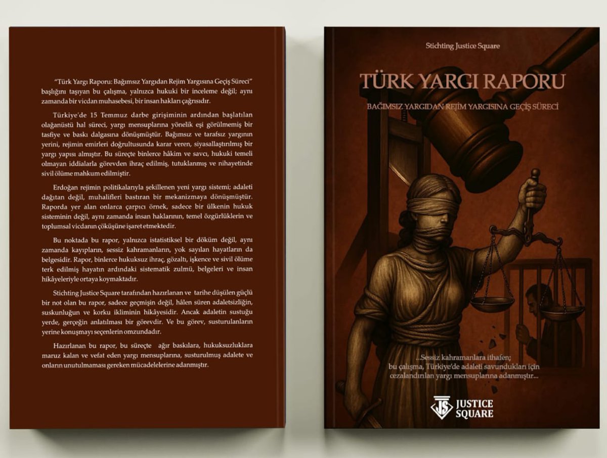 justicesquareEN's tweet photo. Our new report, "Türk Yargı Raporu," dives deep into the severe deterioration of Turkey's judiciary following the 2016 coup attempt. It explores the shift from an independent judiciary to a politically controlled one under the current regime, highlighting systemic human rights violations, purges, and the growing authoritarianism. The report outlines ongoing judicial pressures and how the regime has eroded democratic values, making Turkey resemble an authoritarian state. The full article is available in Turkish: https://t.co/M55qGER3RC
#HumanRights #Justice #Turkey
@amnesty @hrw @UNHumanRightsEU