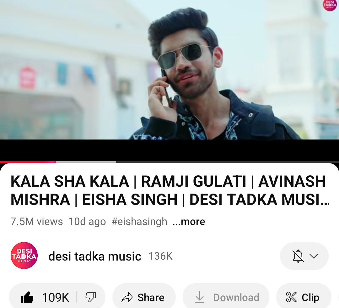 WorkerRahul's tweet photo. #KalaShaKala song 7.5M
Like 109k and comment 20k
Super hit song 🔥 🔥 🔥 🔥
#AvinashMishra #Avisha #Eishashingh https://t.co/5lE3rcHUpW