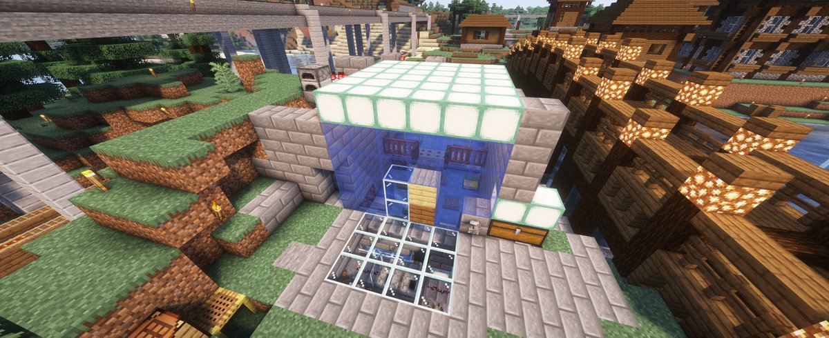 Minecraft_PCG's tweet photo. 【12th:水猪村】
氷上にアイテムを滑らせるタイプのパチンコ(?)
ある意味で鯖内でも定番な施設がひっそりと佇んでいる
#Minecraft #マインクラフト #MinecraftPCG #マルチ鯖 https://t.co/QgN62txQNS