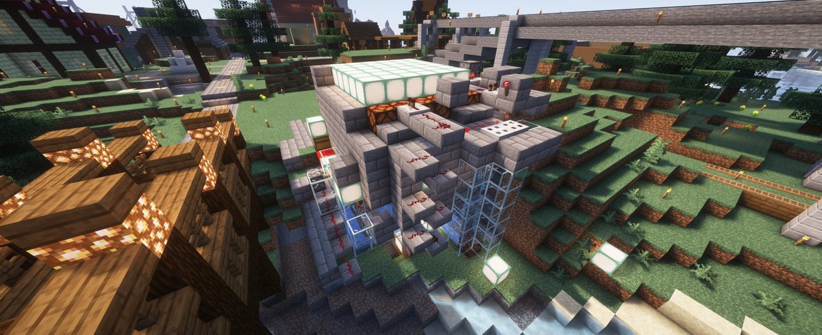 Minecraft_PCG's tweet photo. 【12th:水猪村】
氷上にアイテムを滑らせるタイプのパチンコ(?)
ある意味で鯖内でも定番な施設がひっそりと佇んでいる
#Minecraft #マインクラフト #MinecraftPCG #マルチ鯖 https://t.co/QgN62txQNS