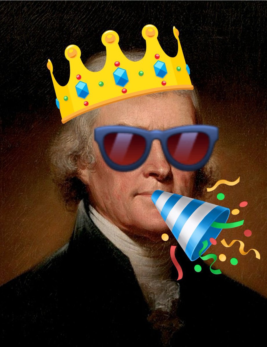 PrezWisdom's tweet image. Happy Birthday, Thomas Jefferson 🇺🇸, born #OTD 1743 in Shadwell, Virginia
He served in the Virginia House of Burgesses with George Washington 🇺🇸 under Great Britain before the Revolutionary War
He is one of eight Presidents born as a British-American citizen 🇬🇧
#POTUS 🎂🎈