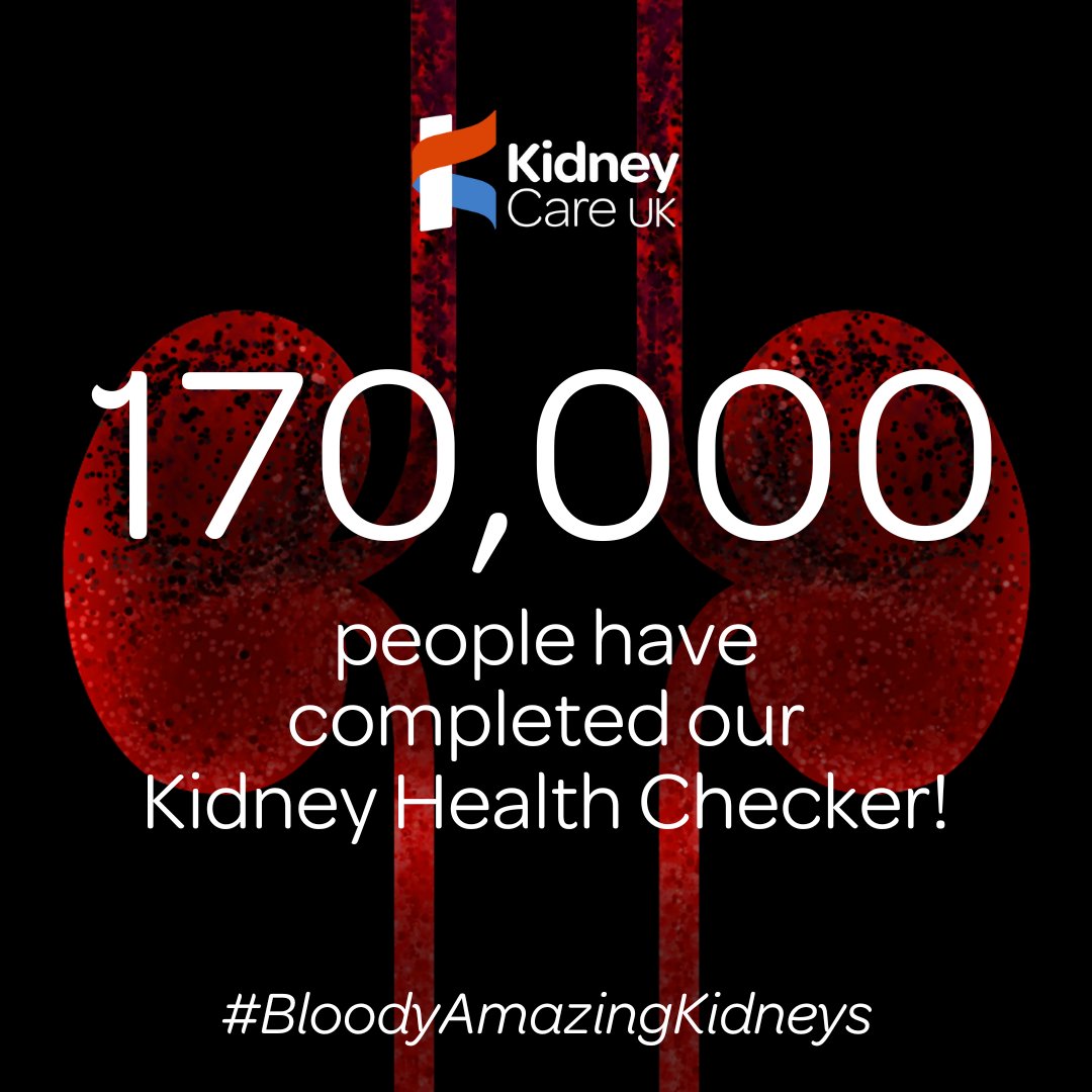 ❗170k people have taken their #KidneyHealth into their own hands &amp; now know if they are at a higher or lower risk of developing kidney disease!

Do your #KidneyHealthCheck here 👇 kidneycareuk.org/KidneyHealthCh…

Note: there's no benefit to doing the Checker if you have a CKD diagnosis