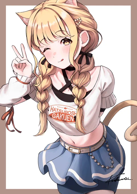 ことね、まねき衣装で舌ペロしてくれ#学マスFA  #藤田ことね 