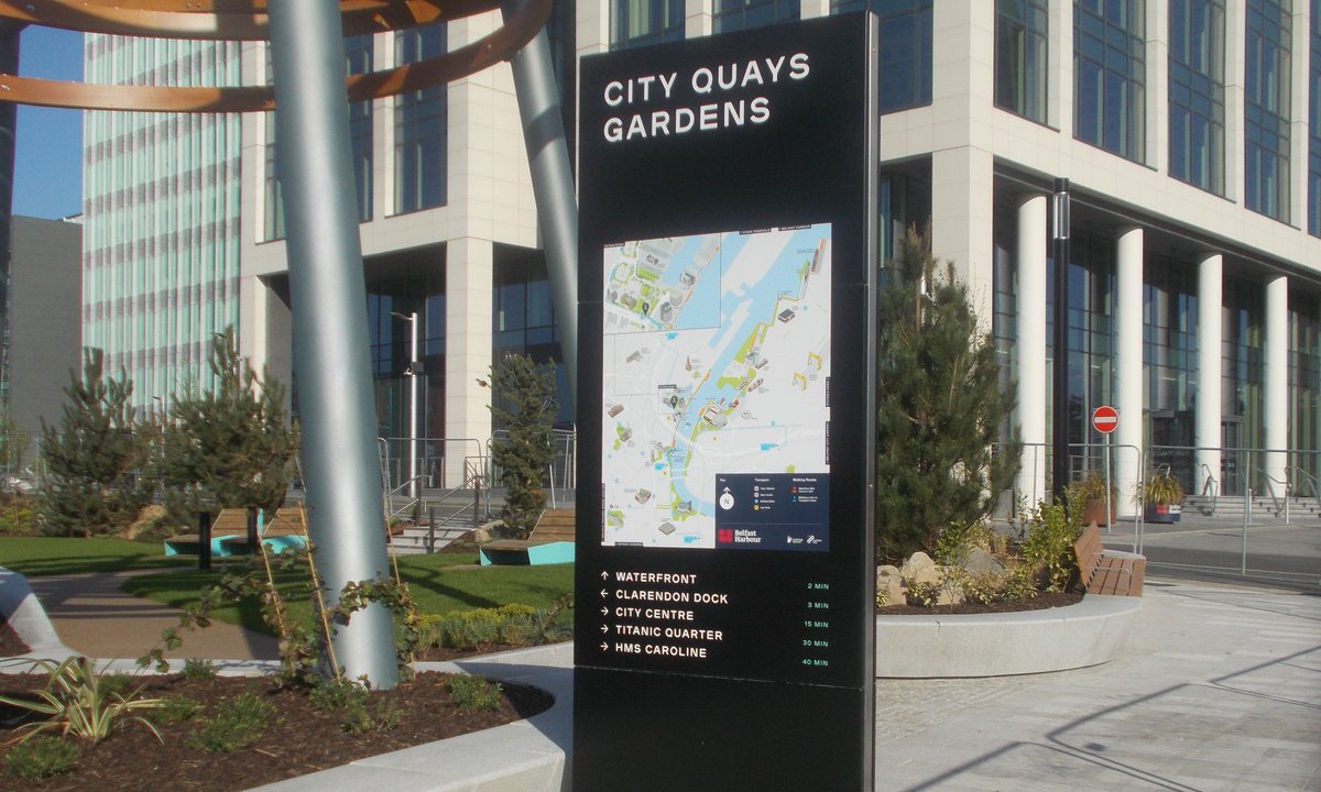 Corporation Square. City Quays Gardens seems to be  completed and ready to be opened any day now