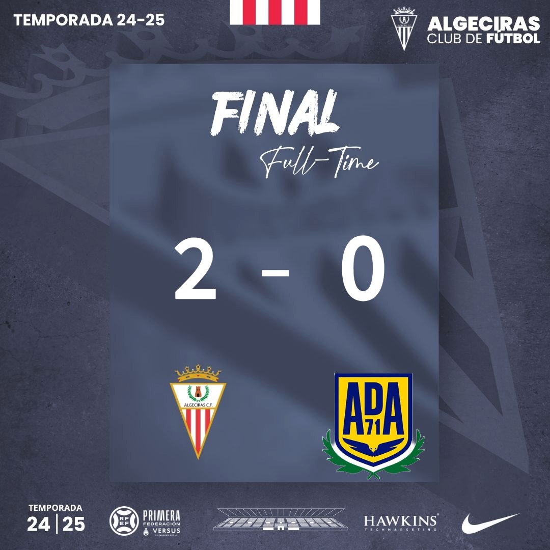 AlgecirasCF's tweet photo. 𝗙𝗜𝗡𝗔𝗟 | @AlgecirasCF 2- @AD_Alcorcon 0.

😋 Si en vez de ser tres son 𝙘𝙪𝙖𝙩𝙧𝙤 𝙫𝙞𝙘𝙩𝙤𝙧𝙞𝙖𝙨... ¿lo firmáis?

⚽️ ¡𝐀𝐐𝐔Í 𝐋𝐀 𝐓𝐄𝐍É𝐈𝐒, 𝐄𝐒 𝐓𝐎𝐃𝐀 𝐕𝐔𝐄𝐒𝐓𝐑𝐀!

👊 𝗖𝗿𝗲𝗰𝗲𝗺𝗼𝘀, 𝗰𝗿𝗲𝗲𝗺𝗼𝘀 𝘆 𝘀𝗲𝗴𝘂𝗶𝗺𝗼𝘀. 

😁 ¡Vamoooooooooooooooooooooos! https://t.co/ifmcyaMycl
