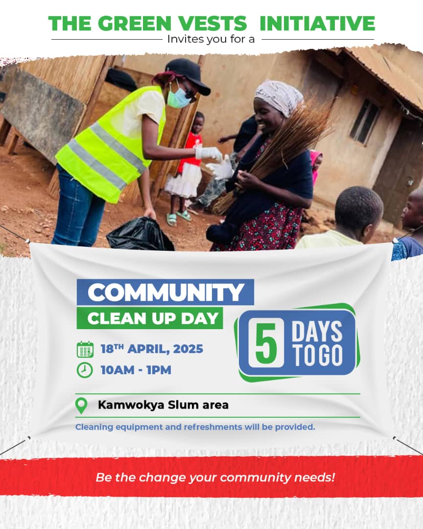 greenvestsug's tweet photo. Littering in Kampala is now a CRIME.
But cleaning your community?
That’s the mark of a leader.
Kamwokya Clean-Up — 18th April, 10AM.
Show up before the law shows up!
#greenvests #KamwokyaEdition #Cleancommunities https://t.co/HnguORkUTv