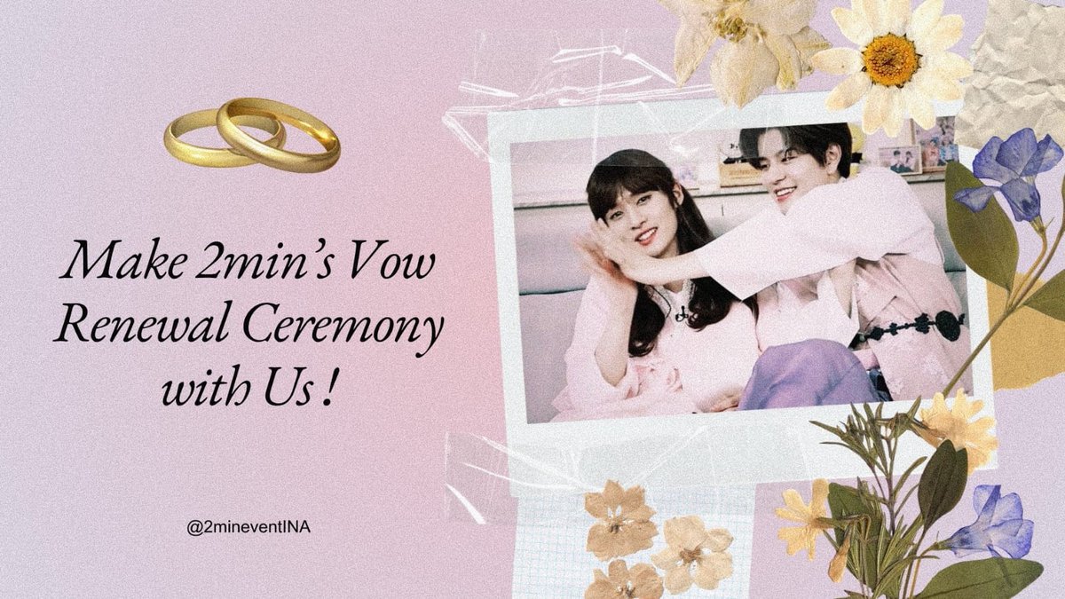 2mineventINA's tweet image. [the arrival of spring.]

Help us plan 2Min’s Vow Renewal 🌸

(or: a make your own vow renewal thread, but it&apos;s 2Min)

#Springtimewith2Min