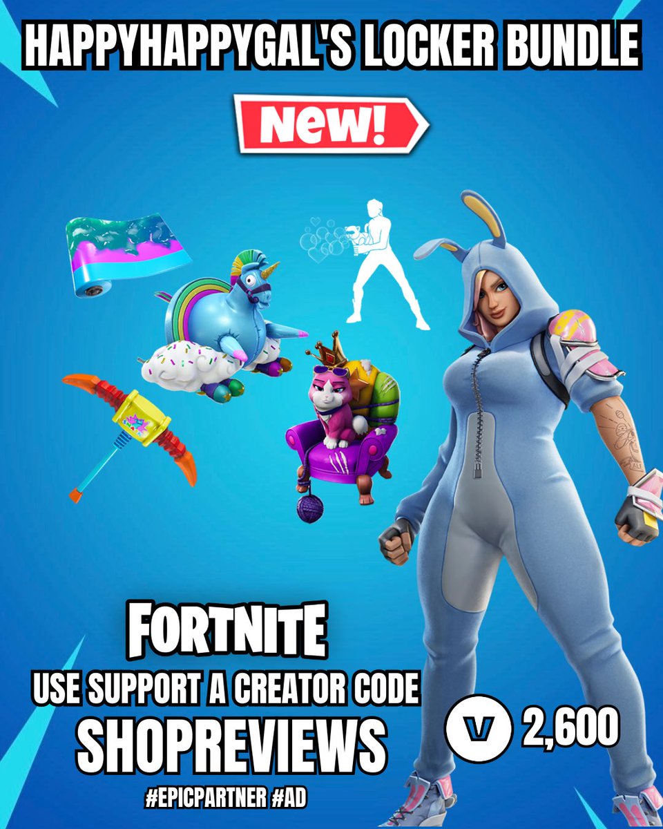 FNshopreviews's tweet photo. HAPPYHAPPYGAL'S LOCKER BUNDLE OUT NOW! @happyhappygal #epicpartner #fortnite #fortniteitemshop #fortnitelockerbundle
#fortniteskins #fortnitelocker https://t.co/CT5ePQv6gD