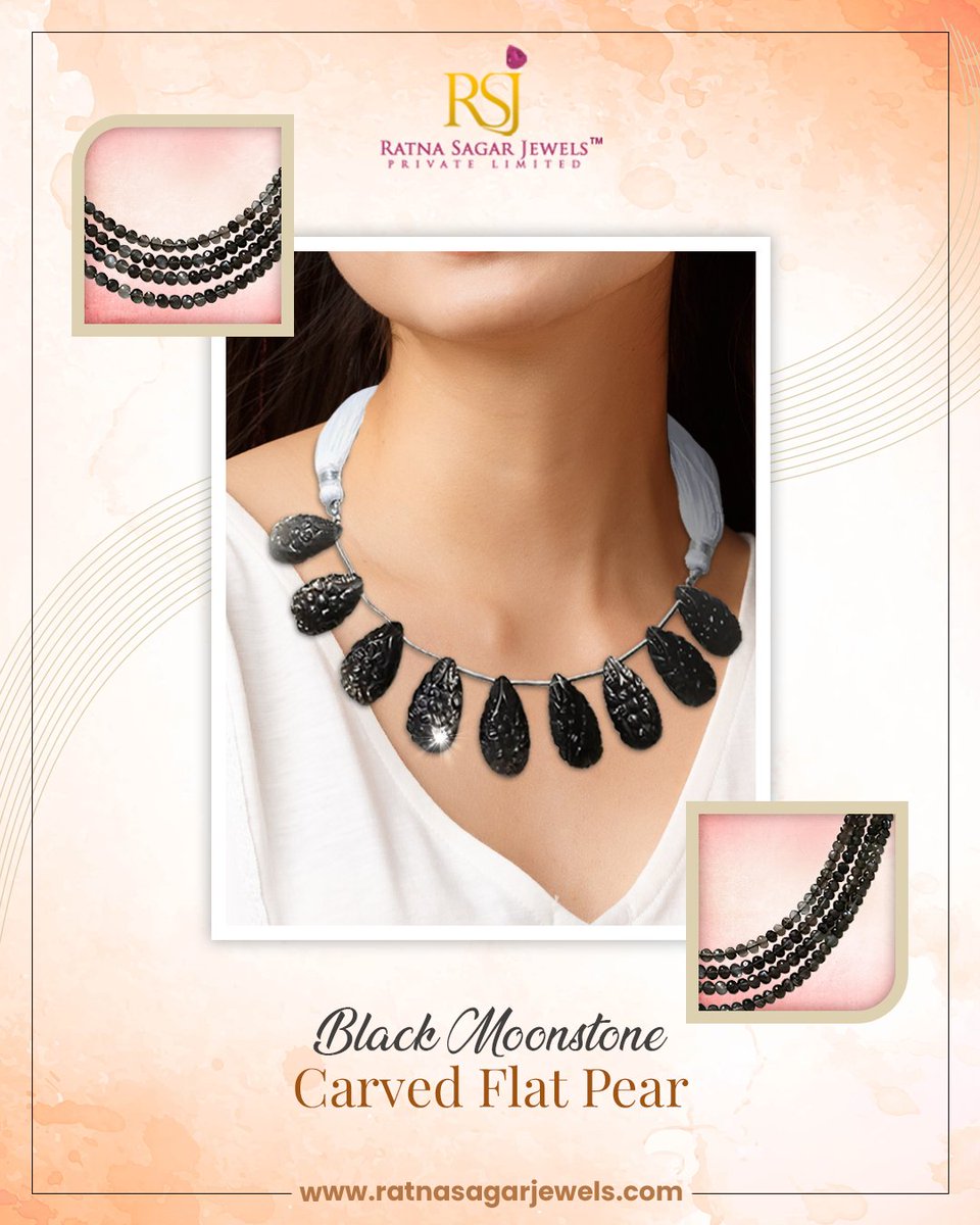 manojmaskara's tweet photo. Black Moonstone Carved Flat Pear – Artistry in Every Cut ✨

Exquisitely carved for unique, high-end jewelry designs.

✔ Premium Quality
✔ Wholesale Available
✔ Elegant &amp; Distinctive
.
Order Now - https://t.co/lQfdQHOgPR
.
.
#RatnaSagarJewels #JewelryDesigns #BlackMoonstone https://t.co/zCXFA9FvpA